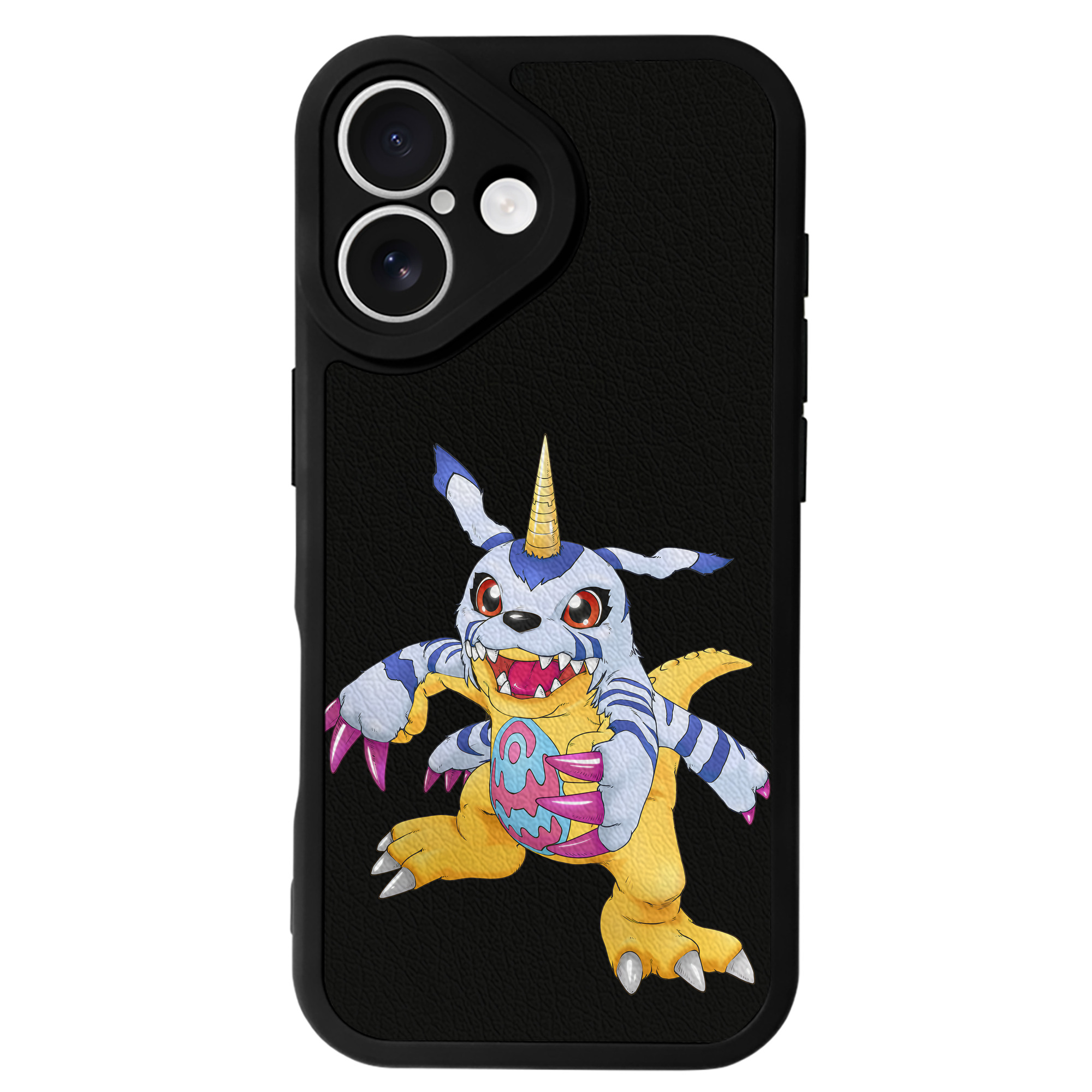 （画像用） Digimon デジタルモンスター/デジモン 【iPhone 16シリーズ対応】シリコンスマホケース（レザー調） 材質：シリコン